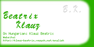 beatrix klauz business card